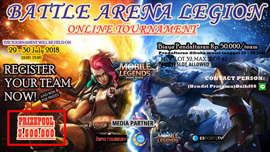 turnamen mobile legends battle arena legion season 1 juli 2018 logo