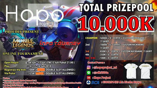 turnamen mobile legends hopo project season 3 juli 2018 logo
