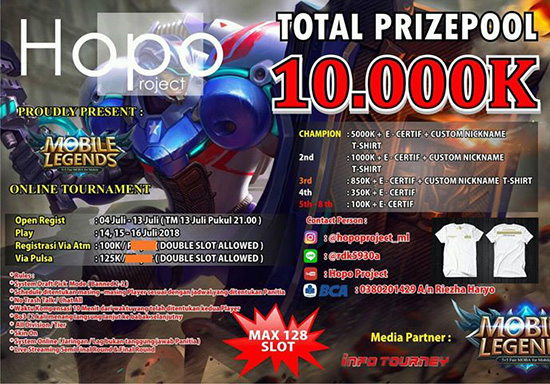 turnamen mobile legends hopo project season 3 juli 2018 poster