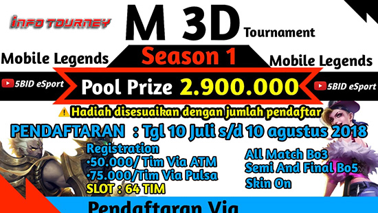 turnamen mobile legends m 3d tournament season 1 agustus 2018 logo