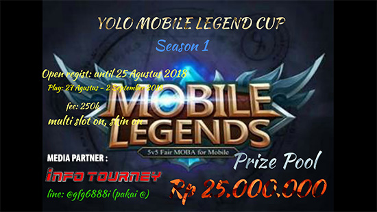 turnamen mobile legends yolo cup season 1 agustus 2018 logo