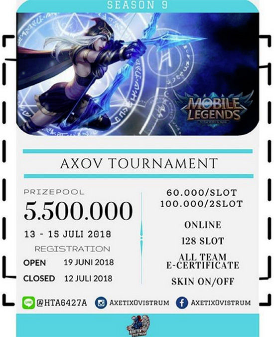 turnamen mobile legends avox tournament season 9 juli 2018 poster