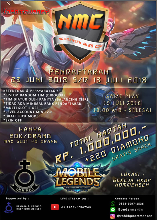 turnamen mobile legends nommensen mlbb cup juli 2018 poster