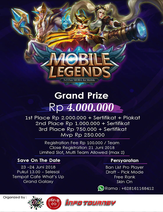 turnamen mobile legends whats up galaxy juni 2018 poster