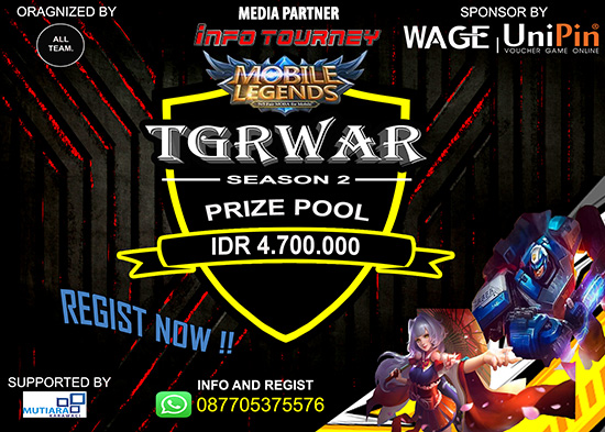turnamen mobile tgrwar season 2 juli 2018 poster