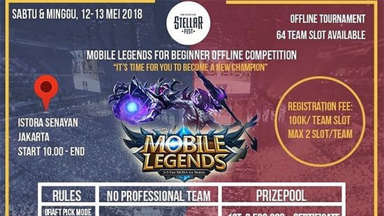 turnamen mobile legends beginner offline competition mei 2018 logo