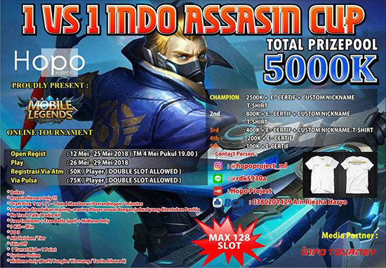 turnamen mobile legends indo assassin cup mei 2018 poster