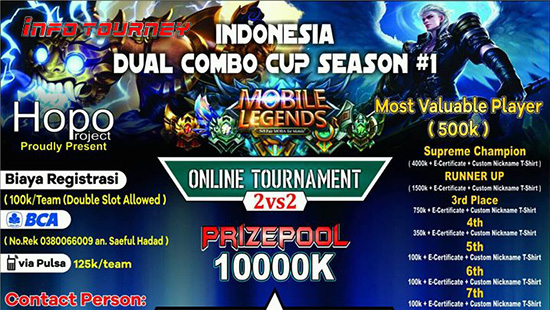 turnamen mobile legends indonesia dual combo cup season1 juni 2018 logo