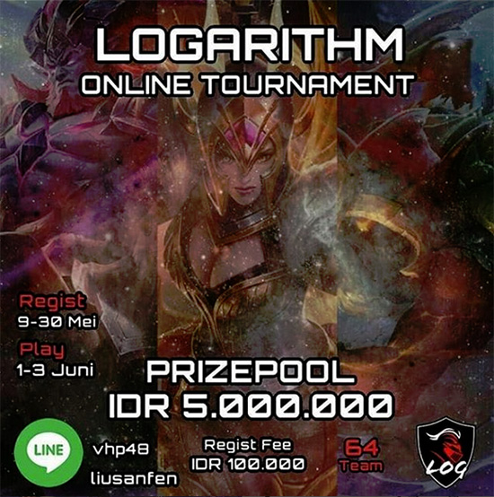 turnamen mobile legends logarithm juni 2018 poster