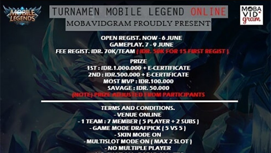 turnamen mobile legends mobavidgram competition juni 2018 logo