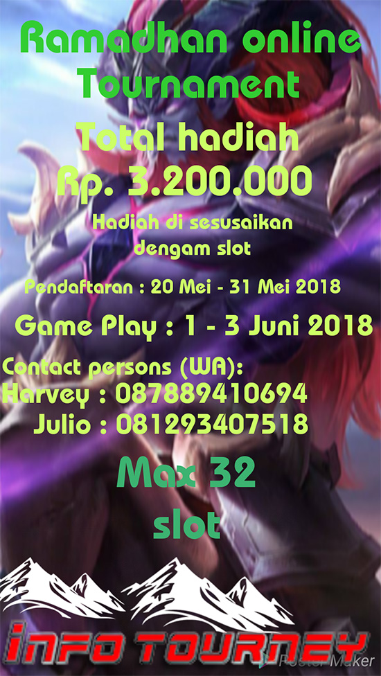 turnamen mobile legends ramadhan online juni 2018 poster