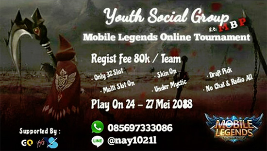 turnamen mobile legends youth social group mei 2018 logo