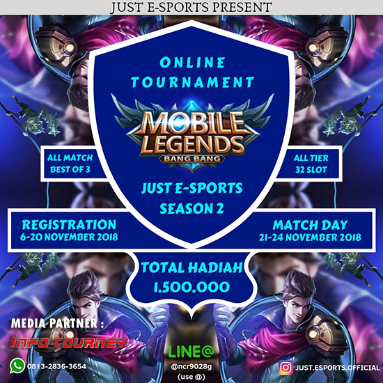 turnamen ml mole mobile legends just esports season 2 november 2018 poster