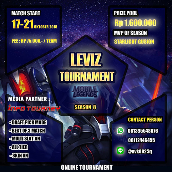 turnamen ml mole mobile legends leviz tournament season 8 oktober 2018 poster