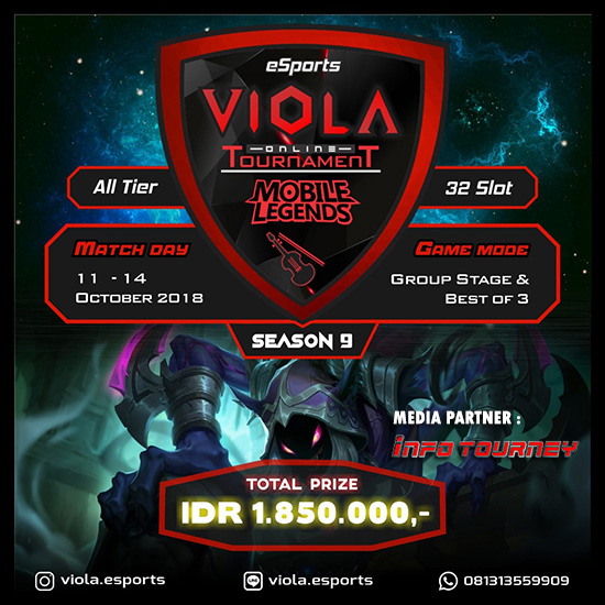 turnamen ml mole mobile legends viola esports season 9 oktober 2018 poster