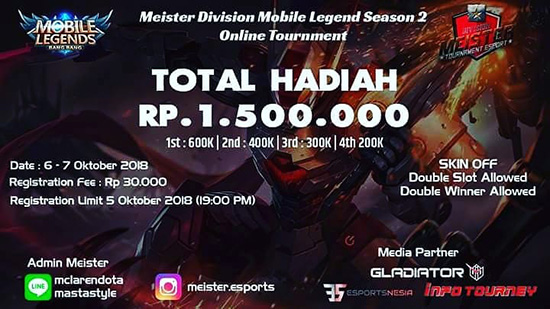 turnamen ml mole mobile legends meister division season 2 oktober 2018 logo