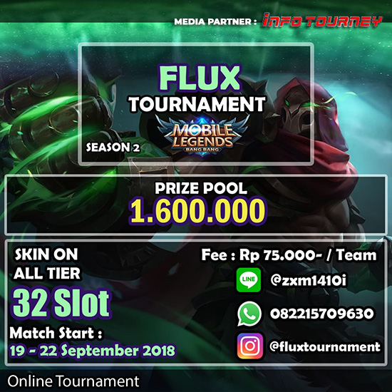 turnamen mobile legends flux season 2 september 2018 poster
