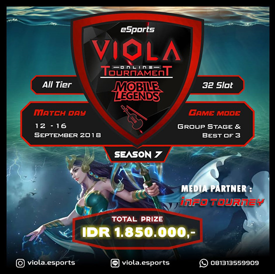 turnamen mobile legends viola esports season 7 september 2018 poster