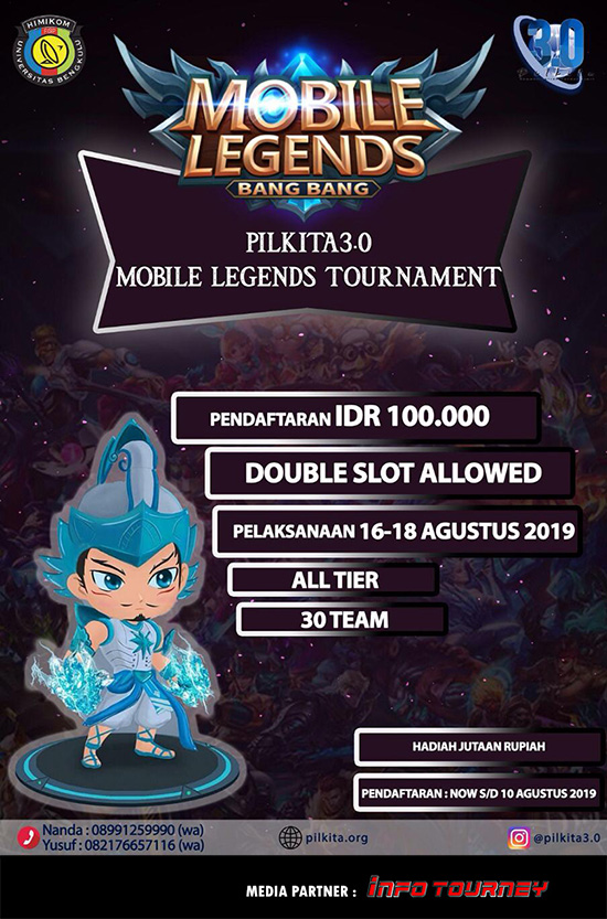 turnamen ml mole mobile legends agustus 2019 pilkita 3 poster