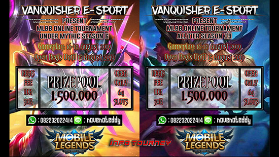 turnamen ml mole mobile legends agustus 2019 vanquisher esports logo