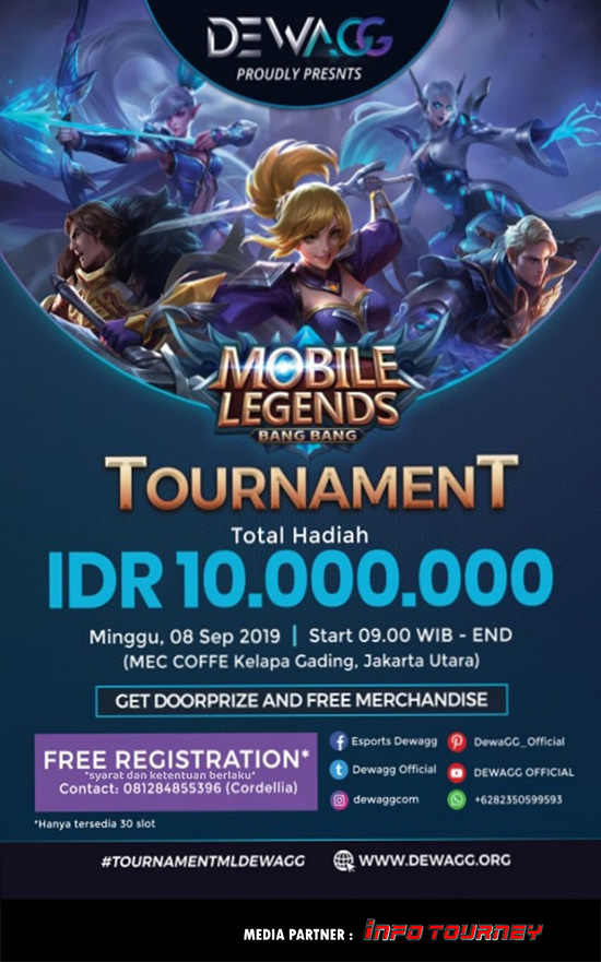 turnamen ml mole mobile legends september 2019 dewagg poster