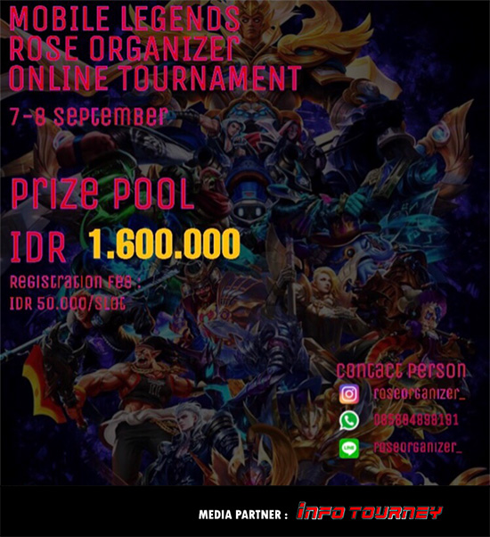 turnamen ml mole mobile legends september 2019 rose organizer season 1 poster