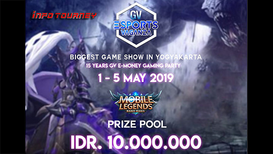 turnamen ml mole mobile legends gv esports vaganza mei 2019 logo