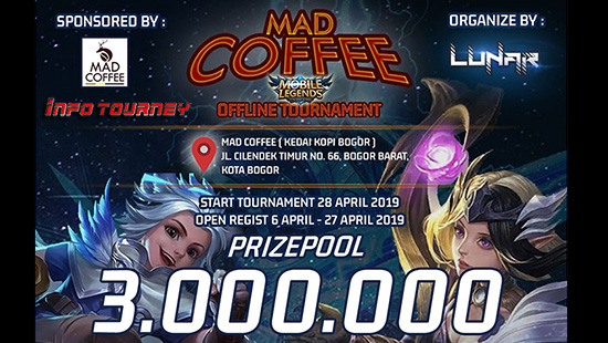 turnamen ml mole mobile legends mad coffee april 2019 logo