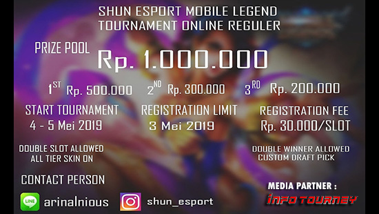 turnamen ml mole mobile legends shun esport mei 2019 logo