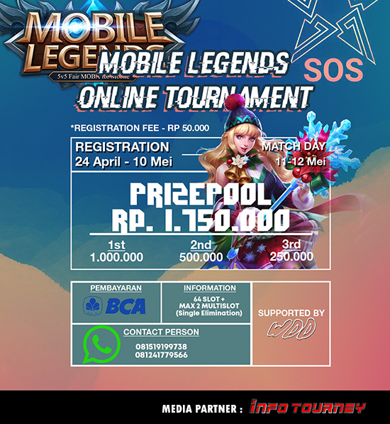 turnamen ml mole mobile legends sos season 1 mei 2019 poster