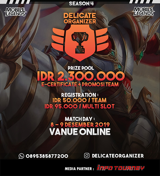 turnamen ml mole mobile legends desember 2019 delicate organizer season 4 poster