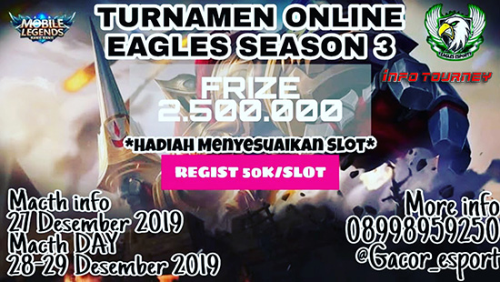 turnamen ml mole mobile legends desember 2019 eagles season 3 1 logo