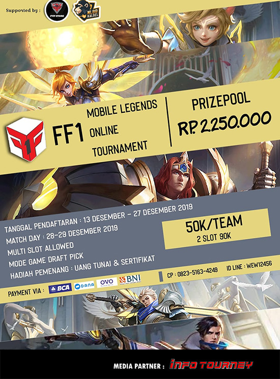 turnamen ml mole mobile legends desember 2019 ff1 poster