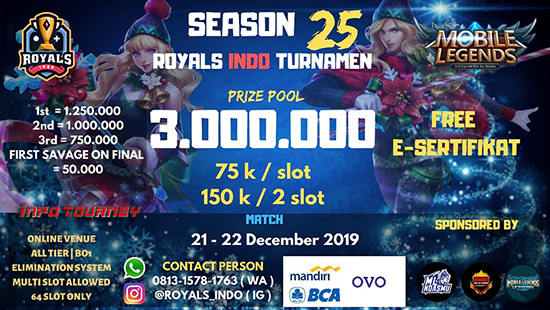 turnamen ml mole mobile legends desember 2019 royals indo season 25 logo