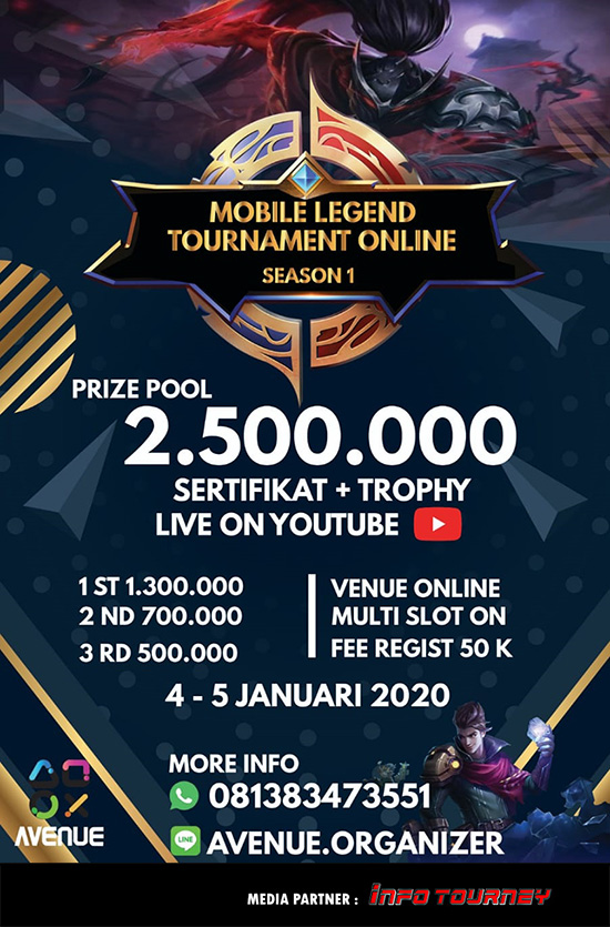 turnamen ml mole mobile legends januari 2020 avenue organizer season 1 poster