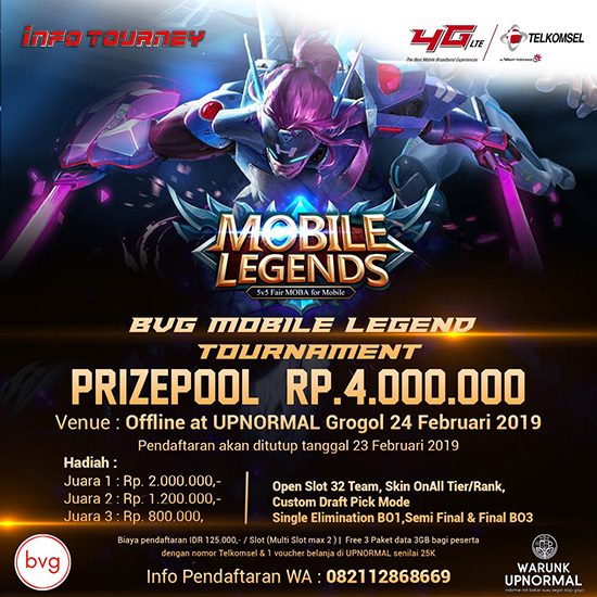 turnamen ml mole mobile legends bvg mobile legends tournament februari 2019 poster