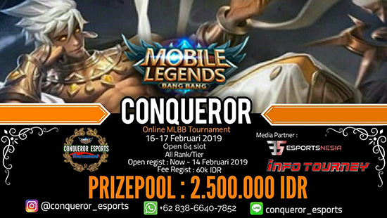 turnamen ml mole mobile legends conqueror online tournament season 1 februari 2019 logo