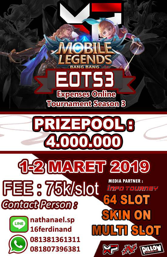 turnamen ml mole mobile legends expenses online tournament season 3 maret 2019 poster