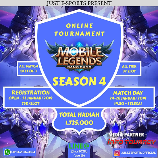 turnamen ml mole mobile legends just esports season 4 januari 2019 poster