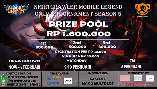 turnamen ml mole mobile legends nightcrawler season 5 januari 2019 logo