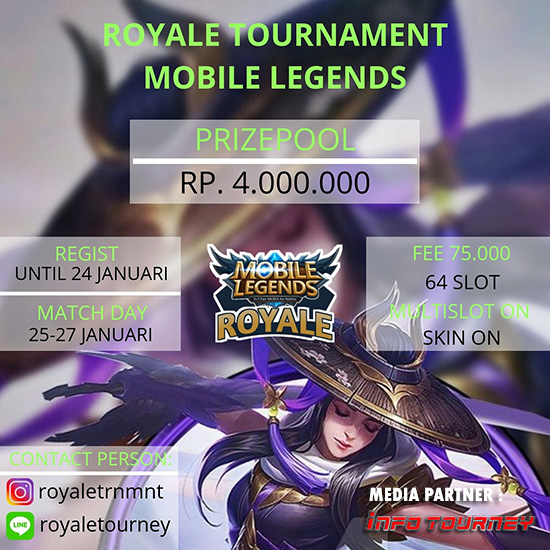 turnamen ml mole mobile legends royale tournament januari 2019 poster