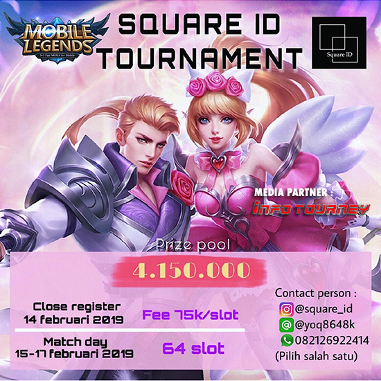 turnamen ml mole mobile legends square id februari 2019 poster