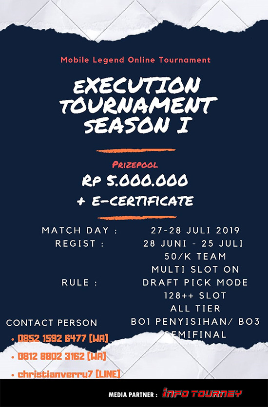 turnamen ml mole mobile legends juli 2019 execution season 1 poster