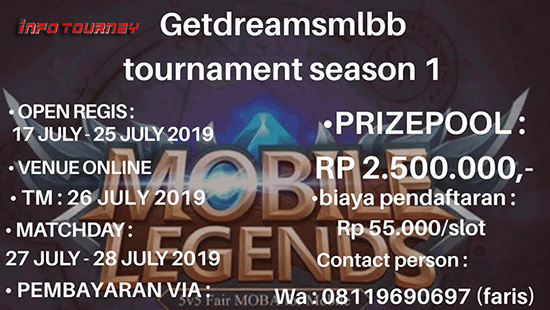 turnamen ml mole mobile legends juli 2019 getdreams season 1 logo