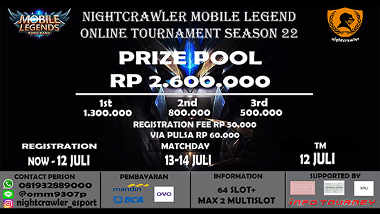 turnamen ml mole mobile legends juli 2019 nightcrawler season 22 logo