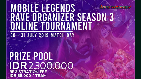turnamen ml mole mobile legends juli 2019 rave organizer season 3 logo