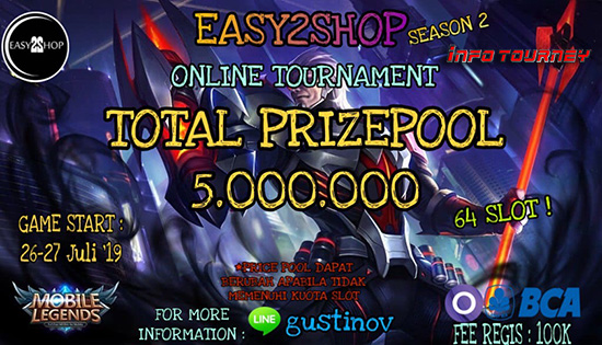 turnamen ml mole mobile legends juli 2019 easy2shop season 2 logo