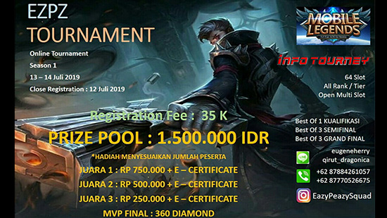 turnamen ml mole mobile legends juli 2019 ezpz season 1 logo