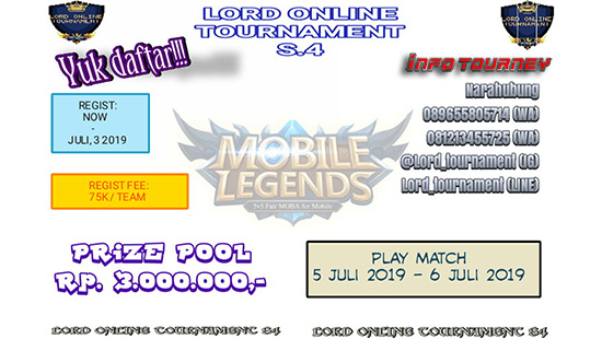 turnamen ml mole mobile legends juli 2019 lord tournament season 4 logo