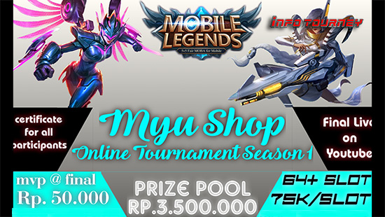 turnamen ml mole mobile legends juli 2019 myu shop season 1 logo